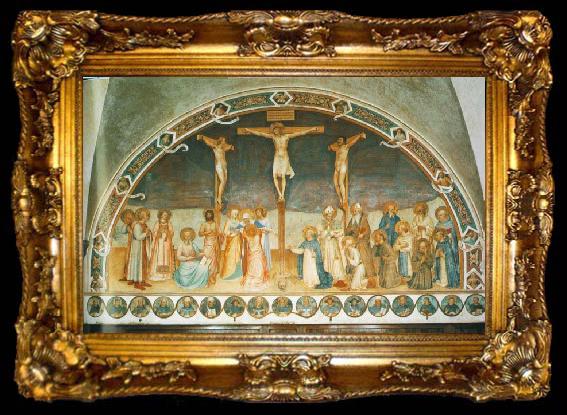 framed  Fra Angelico Crucifixion and Saints, ta009-2